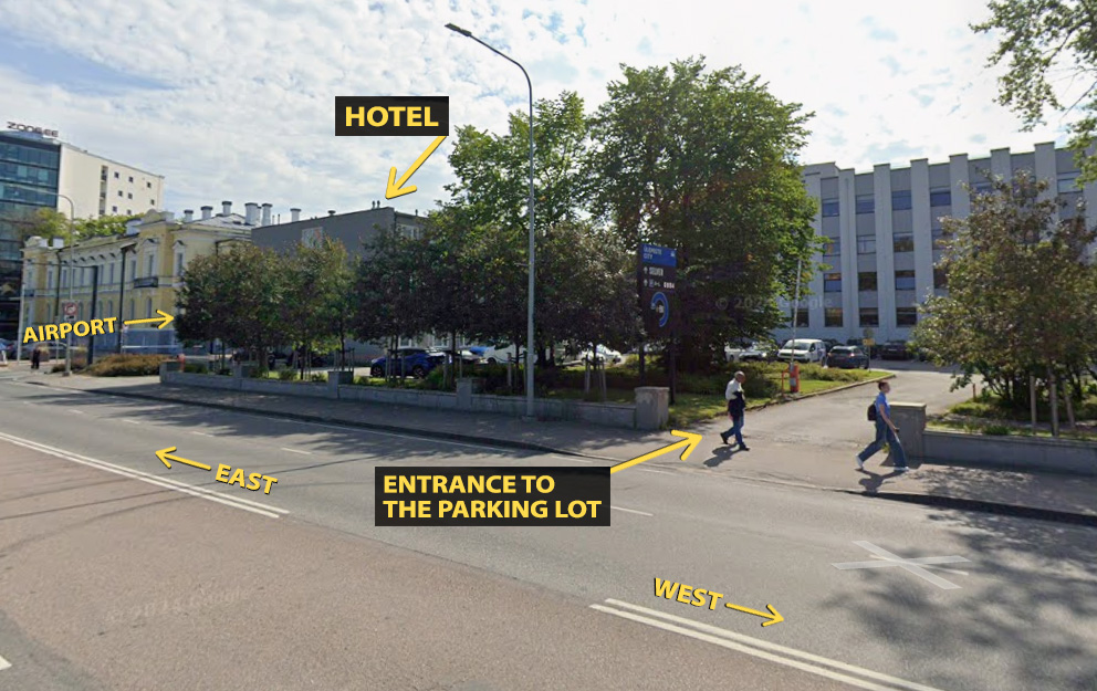 Parking lot entrance: view from Suur-Sõjamäe street